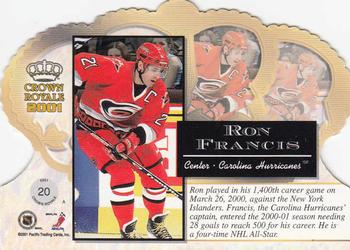 2000-01 Pacific Crown Royale #20 Ron Francis Back