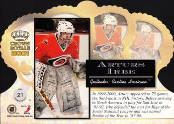 2000-01 Pacific Crown Royale #21 Arturs Irbe Back