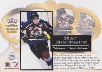 2000-01 Pacific Crown Royale #26 Ray Bourque Back
