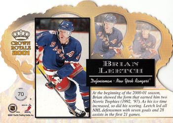 2000-01 Pacific Crown Royale #70 Brian Leetch Back