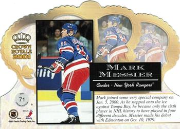 2000-01 Pacific Crown Royale #71 Mark Messier Back