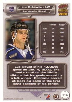 2000-01 Pacific Paramount #114 Luc Robitaille Back
