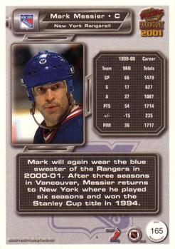 2000-01 Pacific Paramount #165 Mark Messier Back