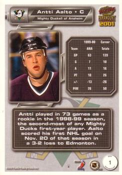 2000-01 Pacific Paramount #1 Antti Aalto Back