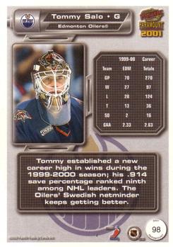 2000-01 Pacific Paramount #98 Tommy Salo Back