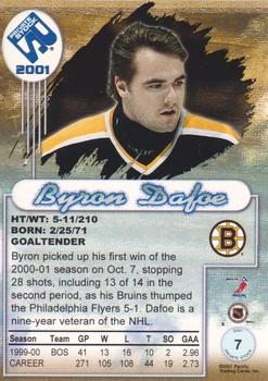 2000-01 Pacific Private Stock #7 Byron Dafoe Back
