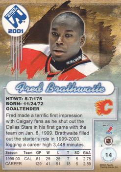 2000-01 Pacific Private Stock #14 Fred Brathwaite Back