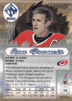 2000-01 Pacific Private Stock #16 Ron Francis Back