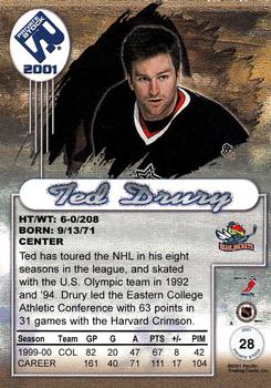 2000-01 Pacific Private Stock #28 Ted Drury Back