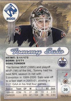 2000-01 Pacific Private Stock #39 Tommy Salo Back