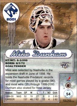 2000-01 Pacific Private Stock #54 Mike Dunham Back