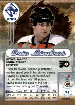 2000-01 Pacific Private Stock #74 Eric Lindros Back