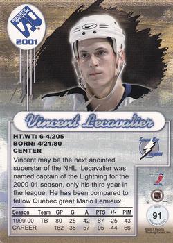 2000-01 Pacific Private Stock #91 Vincent Lecavalier Back