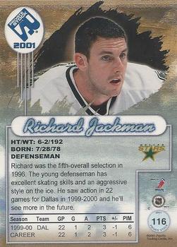 2000-01 Pacific Private Stock #116 Richard Jackman Back
