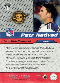 2000-01 Pacific Private Stock Titanium Draft Day #67 Petr Nedved Back