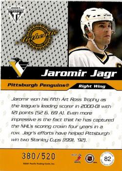 2000-01 Pacific Private Stock Titanium Draft Day #82 Jaromir Jagr Back