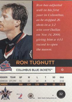 2000-01 Pacific Vanguard #32 Ron Tugnutt Back
