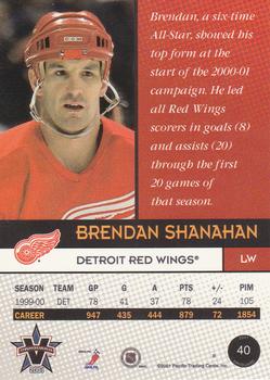 2000-01 Pacific Vanguard #40 Brendan Shanahan Back