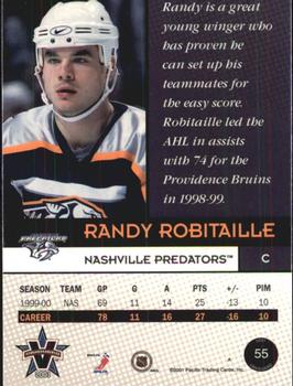 2000-01 Pacific Vanguard #55 Randy Robitaille Back