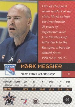 2000-01 Pacific Vanguard #66 Mark Messier Back