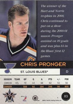 2000-01 Pacific Vanguard #83 Chris Pronger Back