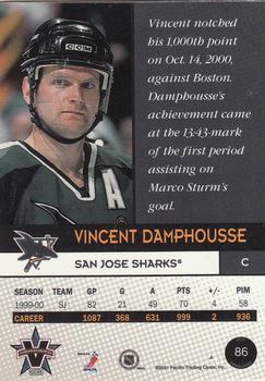 2000-01 Pacific Vanguard #86 Vincent Damphousse Back