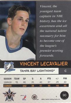 2000-01 Pacific Vanguard #90 Vincent Lecavalier Back