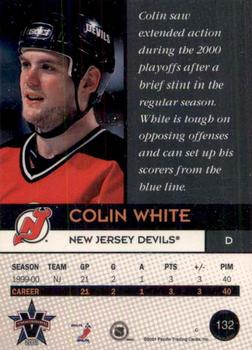 2000-01 Pacific Vanguard #132 Colin White Back