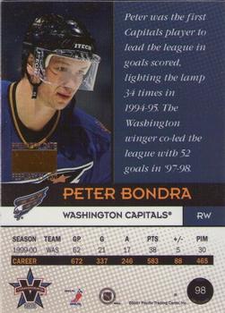 2000-01 Pacific Vanguard #98 Peter Bondra Back