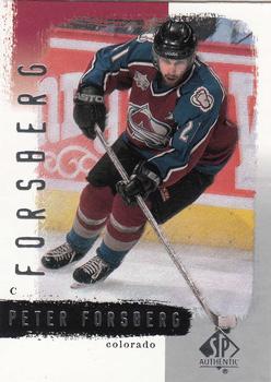 2000-01 SP Authentic #24 Peter Forsberg Front