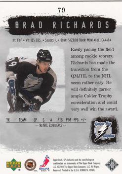 2000-01 SP Authentic #79 Brad Richards Back