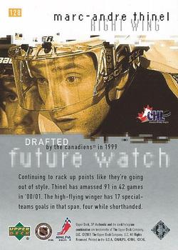2000-01 SP Authentic #128 Marc-Andre Thinel Back