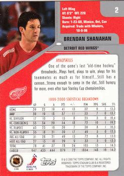 2000-01 Stadium Club #2 Brendan Shanahan Back