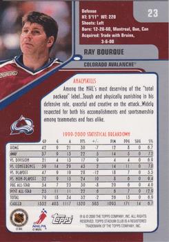 2000-01 Stadium Club #23 Ray Bourque Back