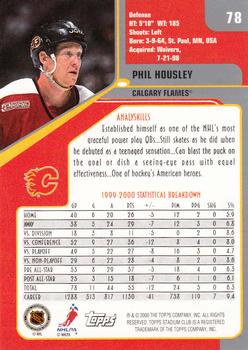 2000-01 Stadium Club #78 Phil Housley Back