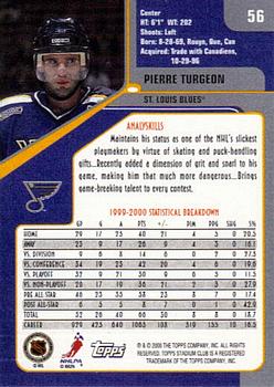 2000-01 Stadium Club #56 Pierre Turgeon Back