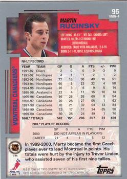 2000-01 Topps #95 Martin Rucinsky Back