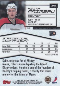 2000-01 Topps Gold Label #23 Keith Primeau Back