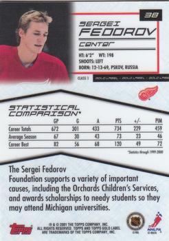 2000-01 Topps Gold Label #38 Sergei Fedorov Back