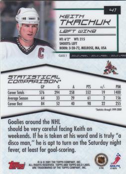 2000-01 Topps Gold Label #41 Keith Tkachuk Back