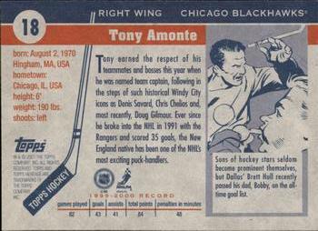 2000-01 Topps Heritage #18 Tony Amonte Back