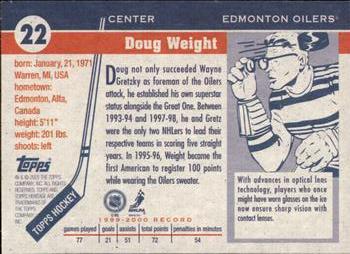 2000-01 Topps Heritage #22 Doug Weight Back