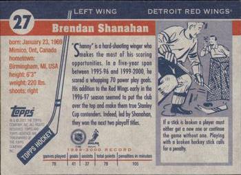 2000-01 Topps Heritage #27 Brendan Shanahan Back