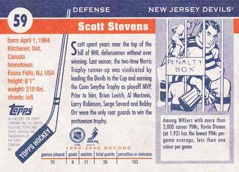 2000-01 Topps Heritage #59 Scott Stevens Back
