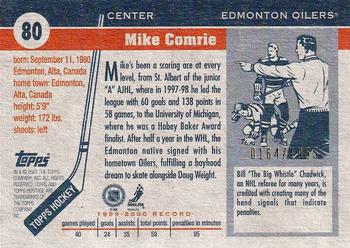 2000-01 Topps Heritage #80 Mike Comrie Back