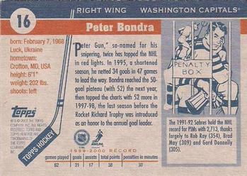 2000-01 Topps Heritage #16 Peter Bondra Back