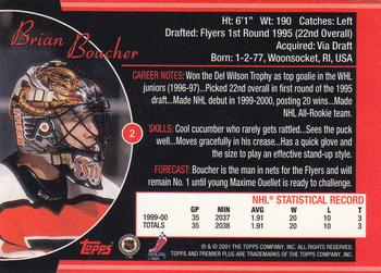 2000-01 Topps Premier Plus #2 Brian Boucher Back