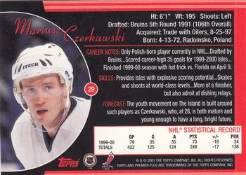 2000-01 Topps Premier Plus #29 Mariusz Czerkawski Back