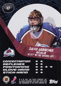 2000-01 Topps Stars #117 David Aebischer Back