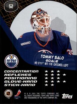 2000-01 Topps Stars #52 Tommy Salo Back
